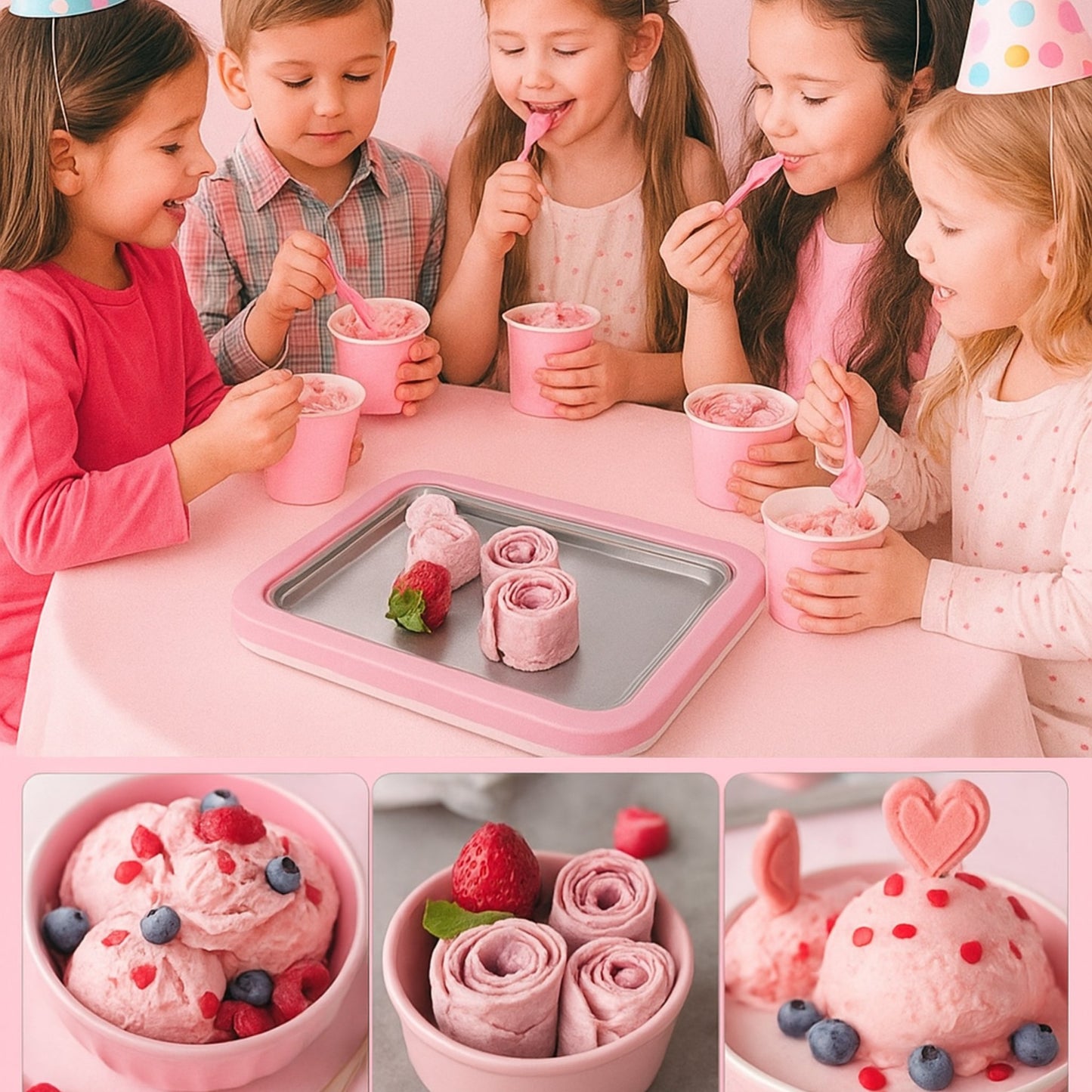 Plancha para rollos de helado