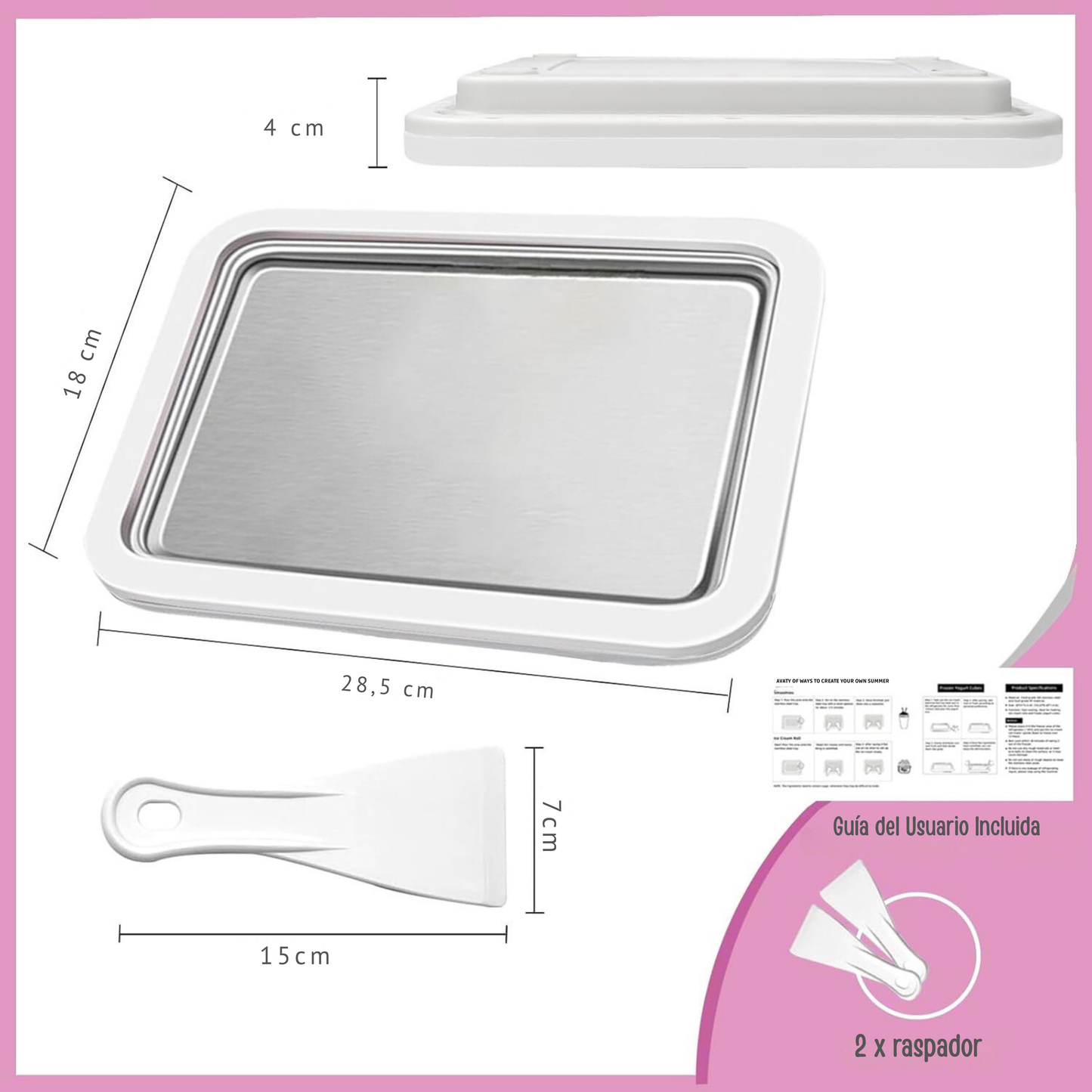 Plancha para rollos de helado